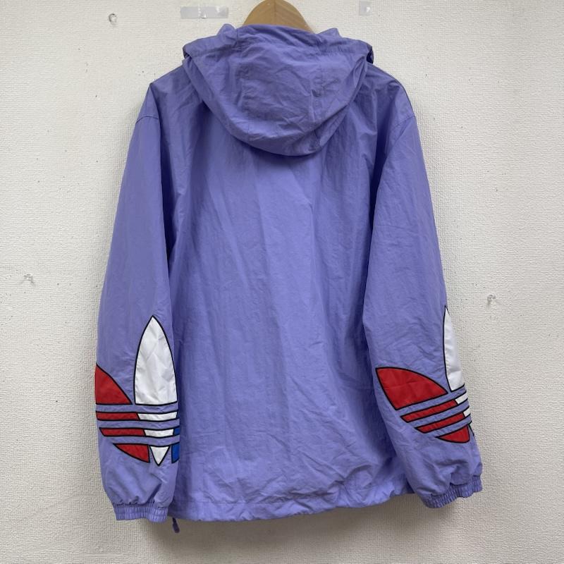 アディダス adidas ジャケット、上着 ジャンパー、ブルゾン M TRICOL WINDBREAKER PRIMEGREEN ジップアップ ジャンパー 紫 / パープル / purple メンズ USED 古着 中古 50164697