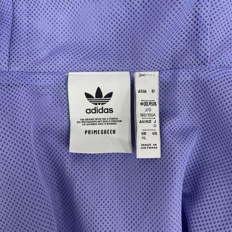 アディダス adidas ジャケット、上着 ジャンパー、ブルゾン M TRICOL WINDBREAKER PRIMEGREEN ジップアップ ジャンパー 紫 / パープル / purple メンズ USED 古着 中古 50164697