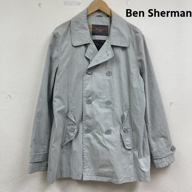 ベンシャーマン Ben Sherman コート コート一般 ショート トレンチコート ダブルブレスト ジャケット ライトグレー M 灰 / グレー / gray メンズ USED 古着 中古 50164700
