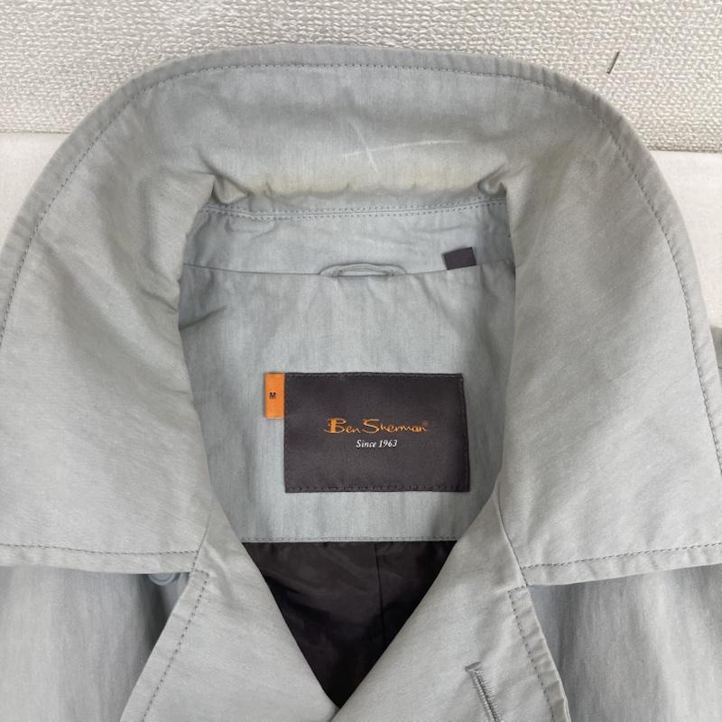 ベンシャーマン Ben Sherman コート コート一般 ショート トレンチコート ダブルブレスト ジャケット ライトグレー M 灰 / グレー / gray メンズ USED 古着 中古 50164700