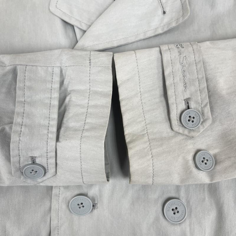 ベンシャーマン Ben Sherman コート コート一般 ショート トレンチコート ダブルブレスト ジャケット ライトグレー M 灰 / グレー / gray メンズ USED 古着 中古 50164700