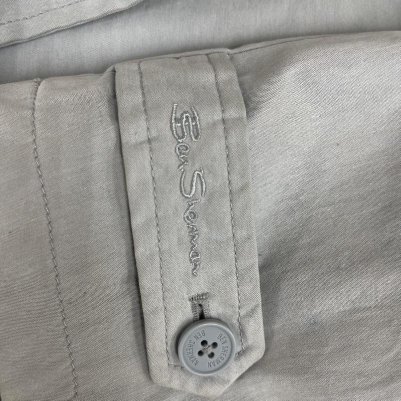 ベンシャーマン Ben Sherman コート コート一般 ショート トレンチコート ダブルブレスト ジャケット ライトグレー M 灰 / グレー / gray メンズ USED 古着 中古 50164700