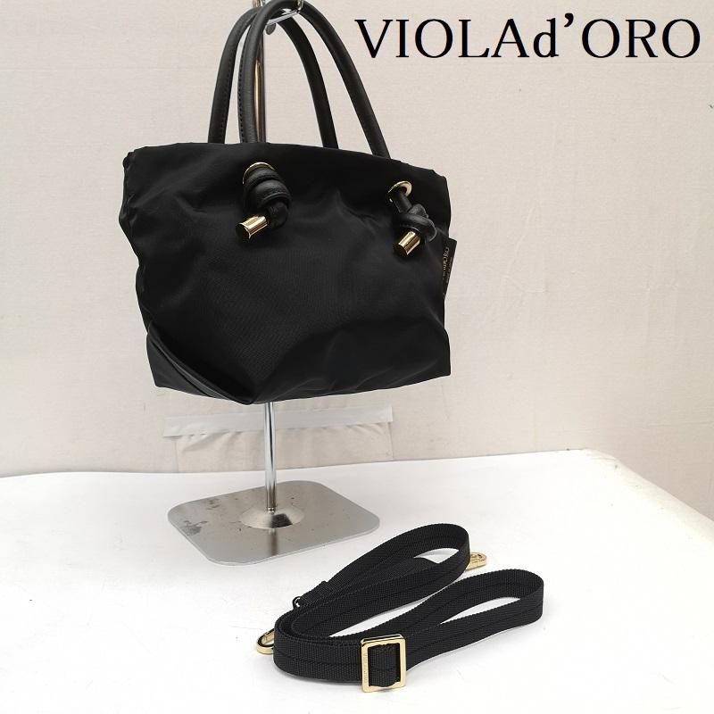 古着 USED ショルダーバッグ ショルダーバッグ VIOLAd ORO ヴィオラドーロ BIANCA ビアンカ 2way ハンド ショルダー バッグ 黒 / ブラック / black レディース USED 古着 中古 50164703
