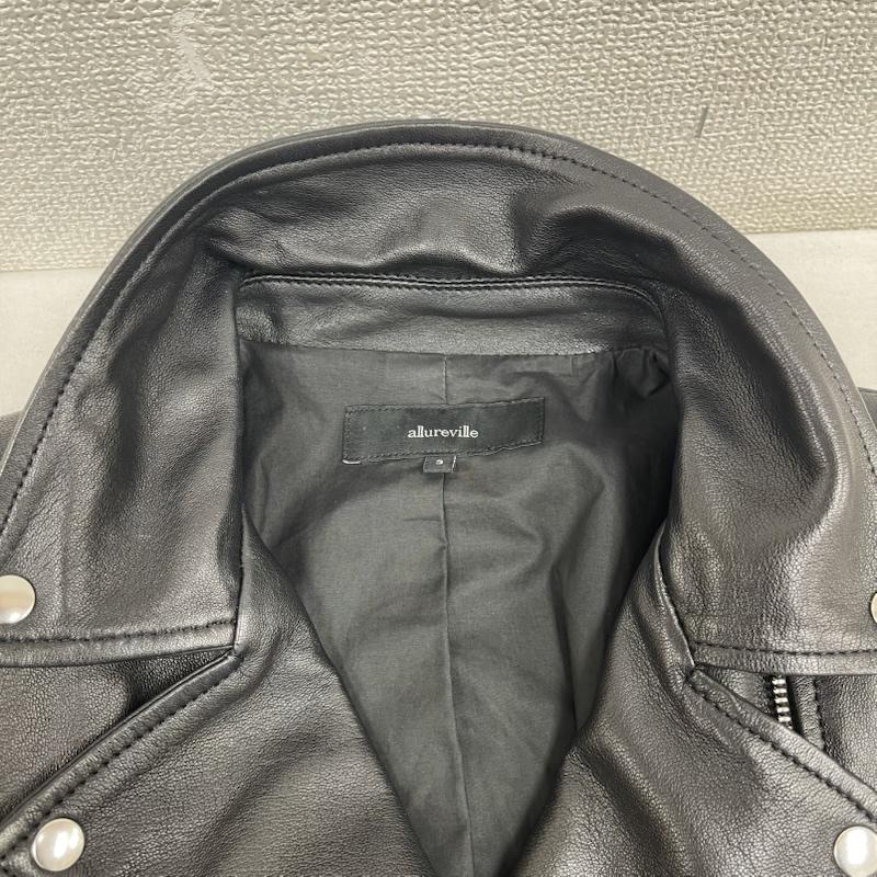 アルアバイル allureville ジャケット、上着 レザージャケット 羊革 ラムレザー ダブル ライダース ジャケット 3 黒 / ブラック / black レディース USED 古着 中古 50164704