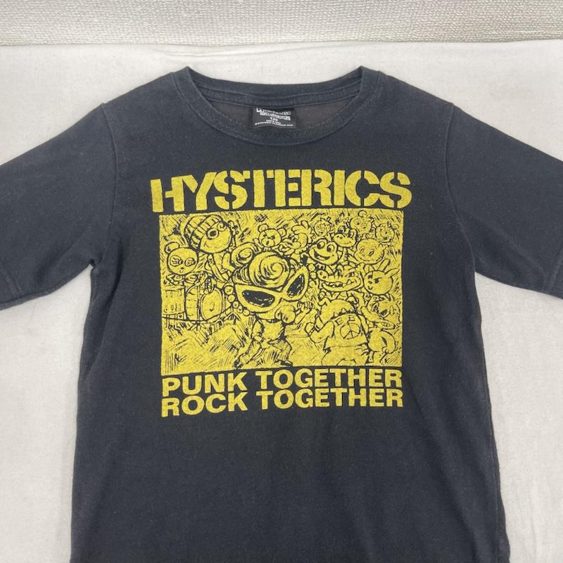 ヒステリック ミニ HYSTERIC MINI Tシャツ 半袖 PUNK TOGETHER ROCK TOGETHER パンク ヴィンテージ Tシャツ 120cm 黒 / ブラック / black ボーイズ USED 古着 中古 50164709