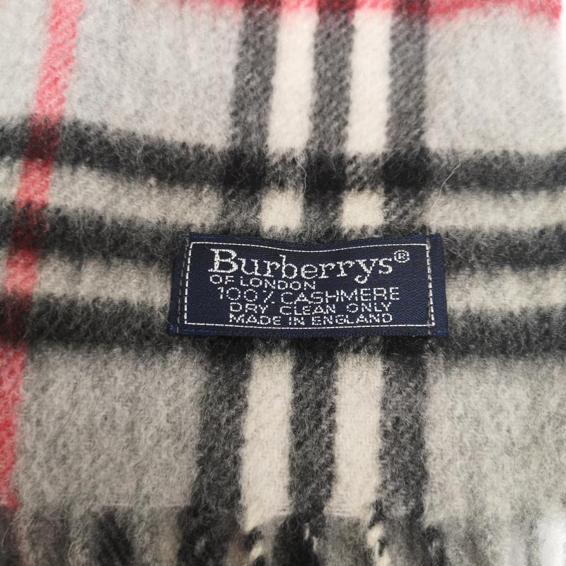 バーバリー BURBERRY マフラー マフラー カシミヤ カシミア 100％ ノバチェック マフラー イングランド製 - 灰 / グレー / gray レディース USED 古着 中古 50164710