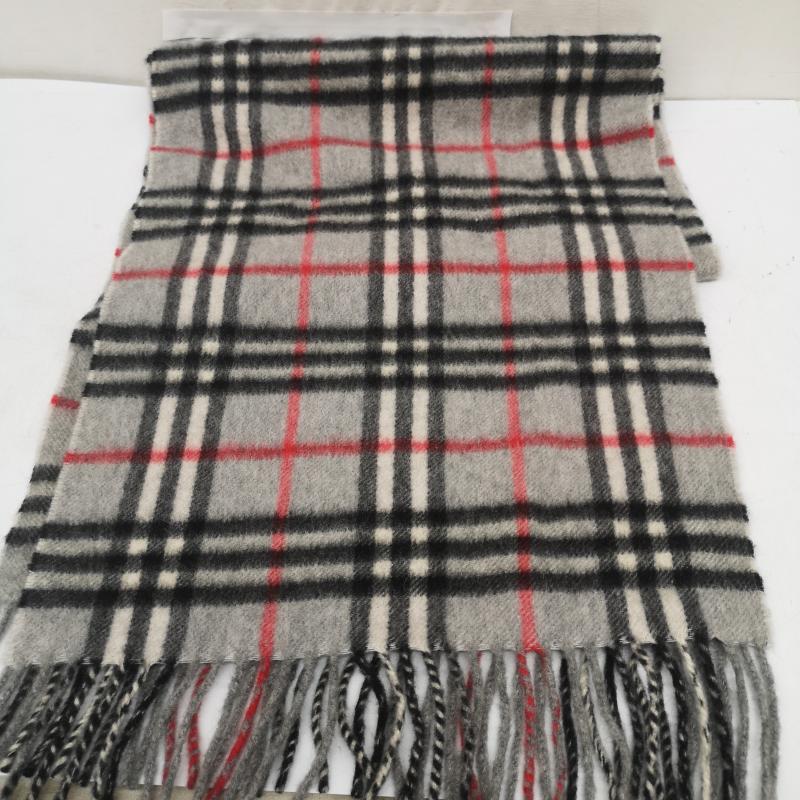 バーバリー BURBERRY マフラー マフラー カシミヤ カシミア 100％ ノバチェック マフラー イングランド製 - 灰 / グレー / gray レディース USED 古着 中古 50164710