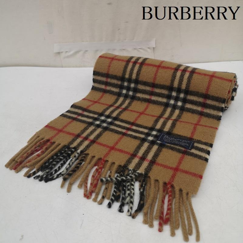 バーバリー BURBERRY マフラー マフラー ノバチェック ウール マフラー イングランド製 - ベージュ / ベージュ / beige メンズ USED 古着 中古 50164711