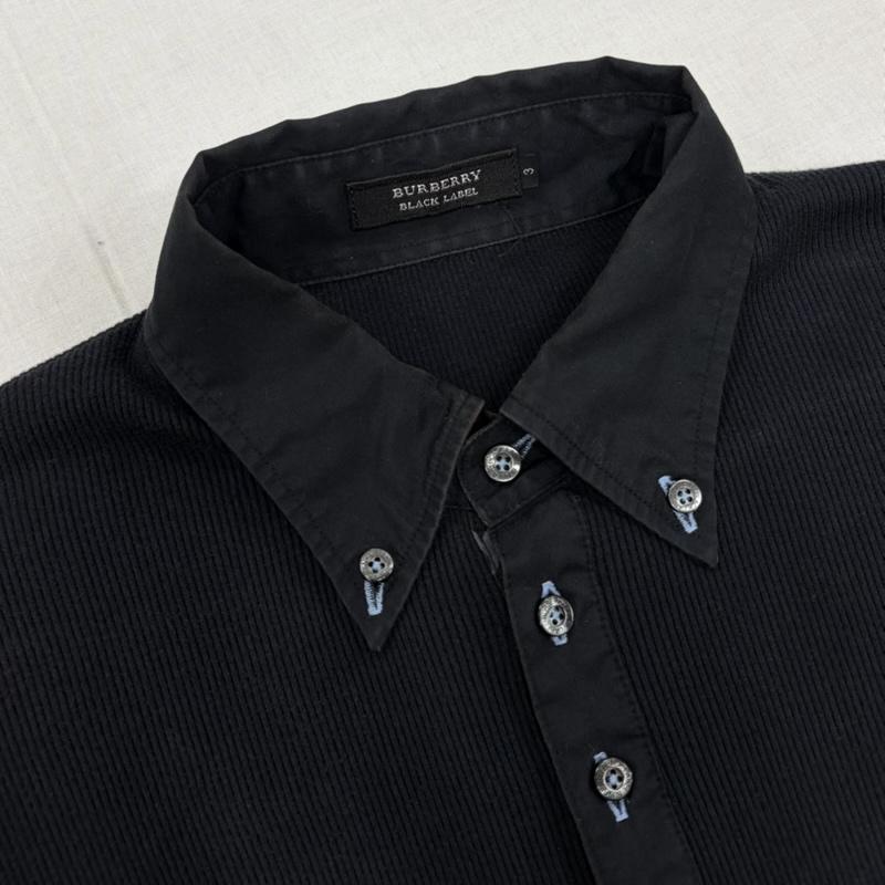 バーバリーブラックレーベル BURBERRY BLACK LABEL ポロシャツ 長袖 長袖 ポロシャツ ロンT サーマル ロゴ 刺繍 ボタンダウン カットソー Y2K 3 ワンポイント X ロゴ、文字 X 刺繍 黒 / ブラック / black X 赤 / レッド / red X 水色 / ライトブルー / メンズ USED 古着 中古 50164713