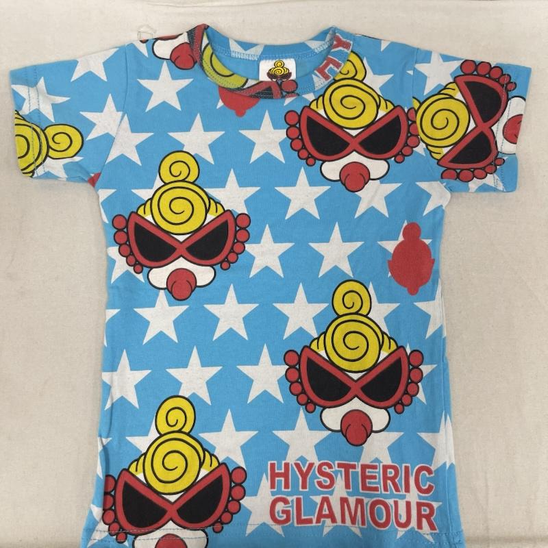 ヒステリック ミニ HYSTERIC MINI Tシャツ 半袖 日本製 MINI ミニちゃん プリント 総柄 半袖 Tシャツ 110cm 水色 / ライトブルー / ボーイズ USED 古着 中古 50164714
