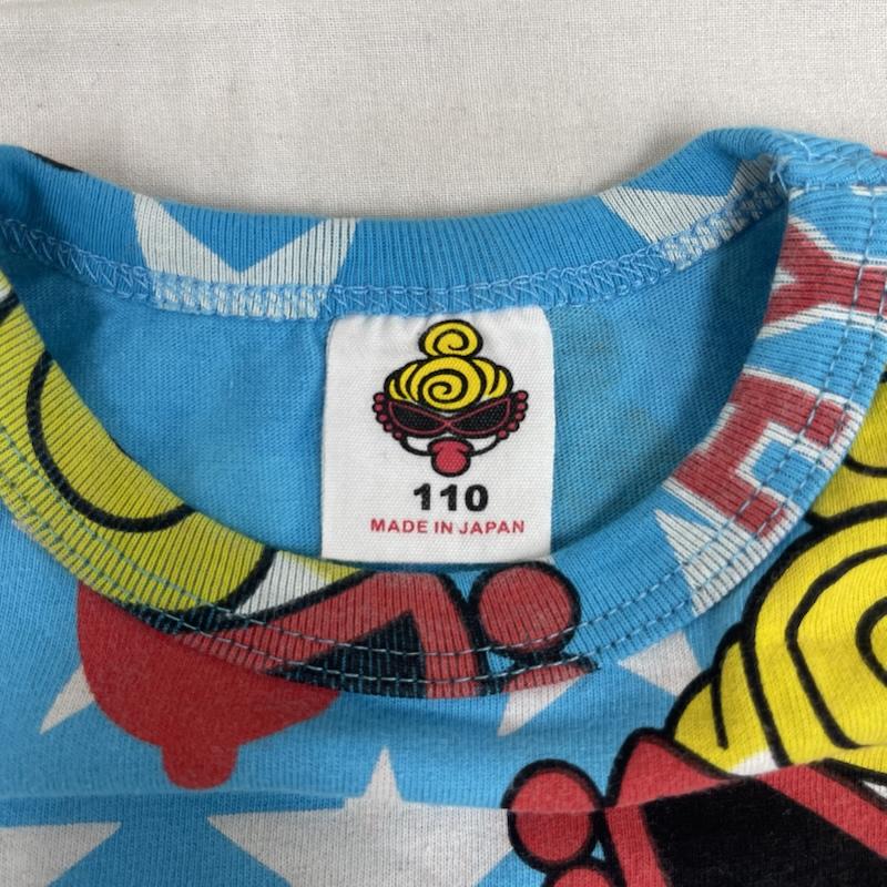ヒステリック ミニ HYSTERIC MINI Tシャツ 半袖 日本製 MINI ミニちゃん プリント 総柄 半袖 Tシャツ 110cm 水色 / ライトブルー / ボーイズ USED 古着 中古 50164714