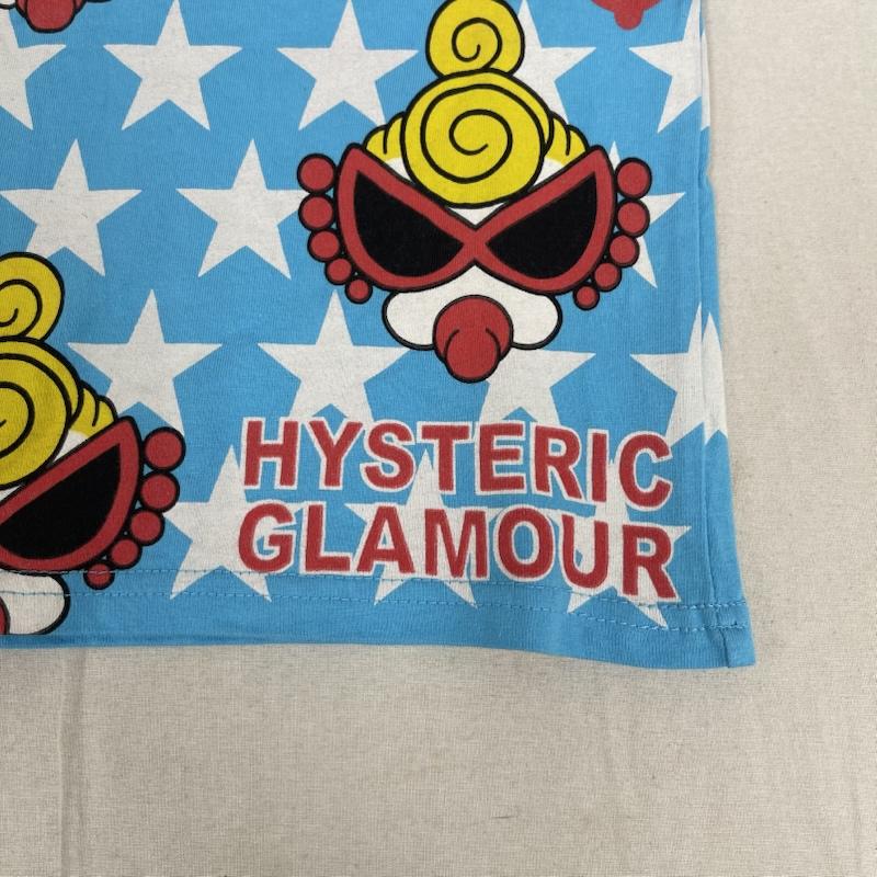 ヒステリック ミニ HYSTERIC MINI Tシャツ 半袖 日本製 MINI ミニちゃん プリント 総柄 半袖 Tシャツ 110cm 水色 / ライトブルー / ボーイズ USED 古着 中古 50164714