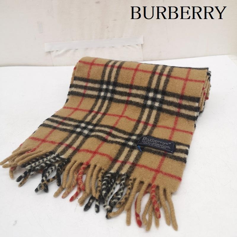 バーバリー BURBERRY マフラー マフラー ノバチェック ウール マフラー イングランド製 - ベージュ / ベージュ / beige レディース USED 古着 中古 50164715