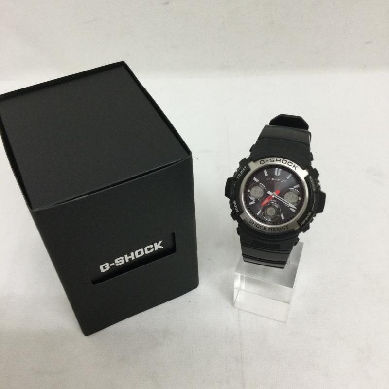 ジーショック G-SHOCK 腕時計 アナログ（クォーツ式） G-SHOCK 電波ソーラー メンズ アナログ AWG-M100 - 黒 / ブラック / black メンズ USED 古着 中古 50164718