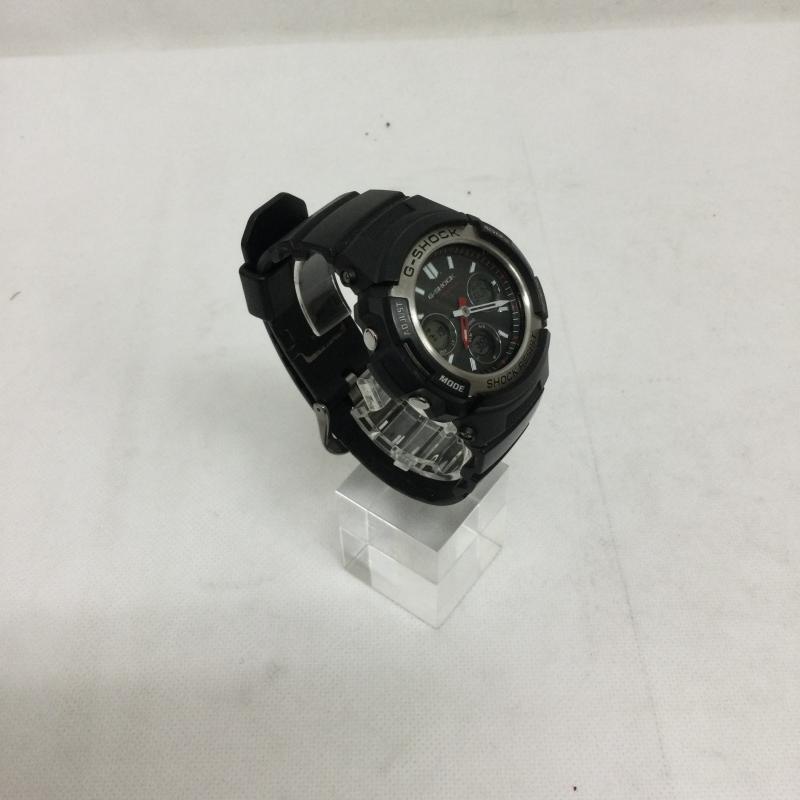 ジーショック G-SHOCK 腕時計 アナログ（クォーツ式） G-SHOCK 電波ソーラー メンズ アナログ AWG-M100 - 黒 / ブラック / black メンズ USED 古着 中古 50164718