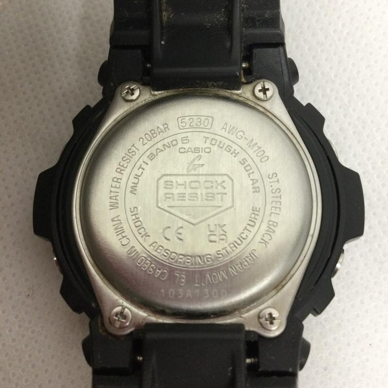 ジーショック G-SHOCK 腕時計 アナログ（クォーツ式） G-SHOCK 電波ソーラー メンズ アナログ AWG-M100 - 黒 / ブラック / black メンズ USED 古着 中古 50164718