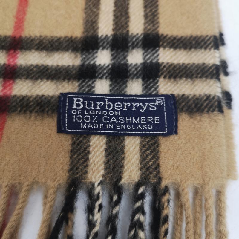 バーバリー BURBERRY マフラー マフラー カシミヤ カシミア 100％ ノバチェック マフラー イングランド製 - ベージュ / ベージュ / beige メンズ USED 古着 中古 50164720