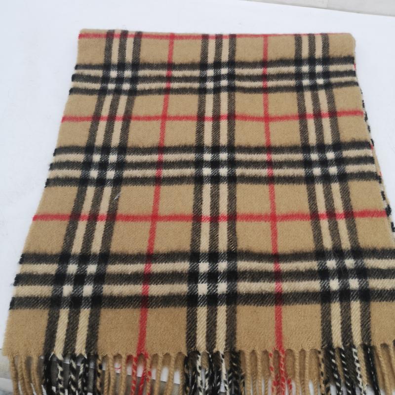 バーバリー BURBERRY マフラー マフラー カシミヤ カシミア 100％ ノバチェック マフラー イングランド製 - ベージュ / ベージュ / beige メンズ USED 古着 中古 50164720