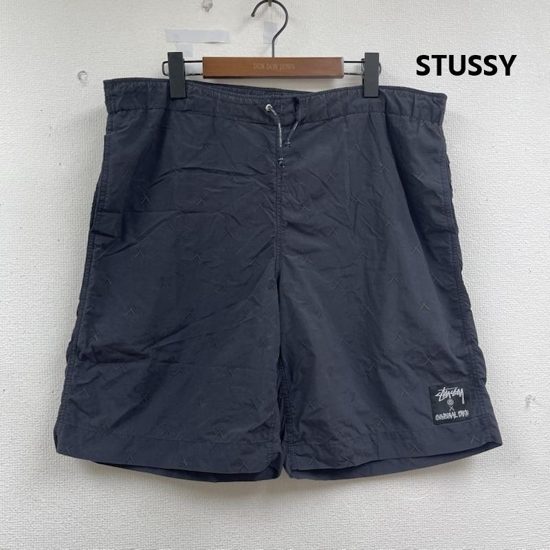 ステューシー STUSSY パンツ ショートパンツ OriginalFake コラボ ストックロゴ スイム サーフ ショーツ KAWS カウズ 3 黒 / ブラック / black メンズ USED 古着 中古 50164721