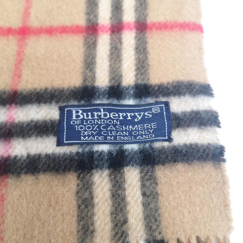 バーバリー BURBERRY マフラー マフラー カシミヤ カシミア 100％ ノバチェック マフラー イングランド製 - ベージュ / ベージュ / beige メンズ USED 古着 中古 50164725