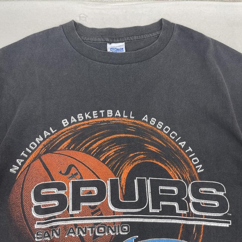 古着 USED Tシャツ 半袖 USA製 90s Salem Sportswear San Antonio Spurs ヴィンテージ Tシャツ L 黒 / ブラック / black メンズ USED 古着 中古 50164726
