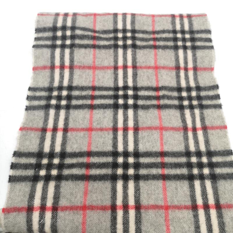 バーバリー BURBERRY マフラー マフラー カシミヤ カシミア 100％ ノバチェック マフラー イングランド製 - 灰 / グレー / gray メンズ USED 古着 中古 50164727