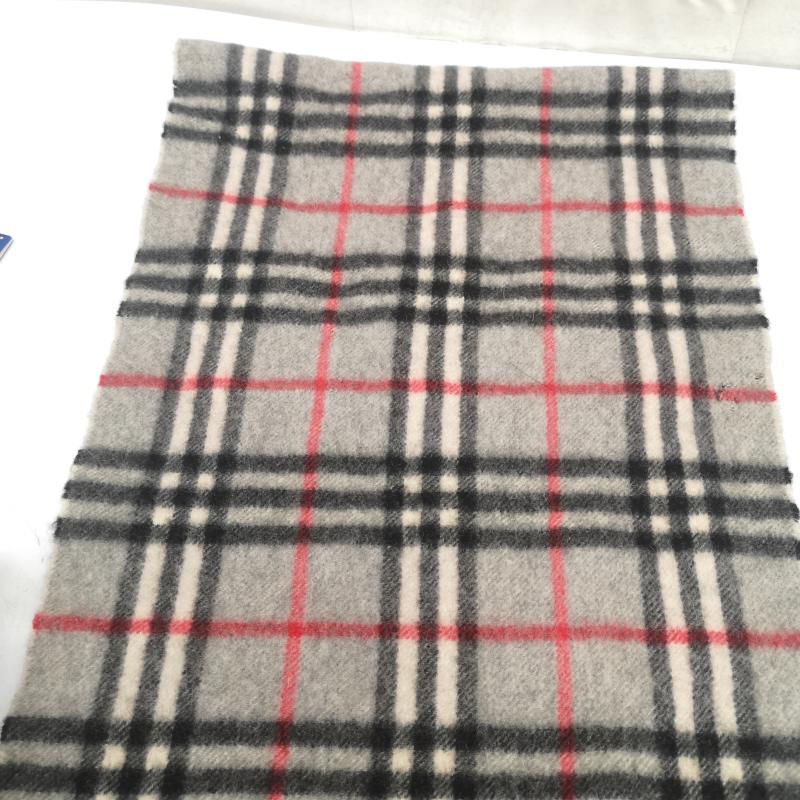 バーバリー BURBERRY マフラー マフラー カシミヤ カシミア 100％ ノバチェック マフラー イングランド製 - 灰 / グレー / gray メンズ USED 古着 中古 50164727