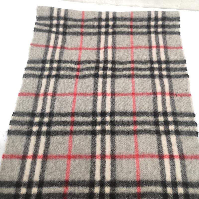 バーバリー BURBERRY マフラー マフラー カシミヤ カシミア 100％ ノバチェック マフラー イングランド製 - 灰 / グレー / gray メンズ USED 古着 中古 50164727