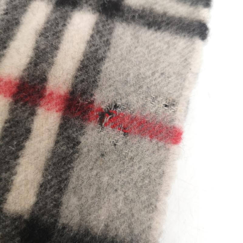 バーバリー BURBERRY マフラー マフラー カシミヤ カシミア 100％ ノバチェック マフラー イングランド製 - 灰 / グレー / gray メンズ USED 古着 中古 50164727