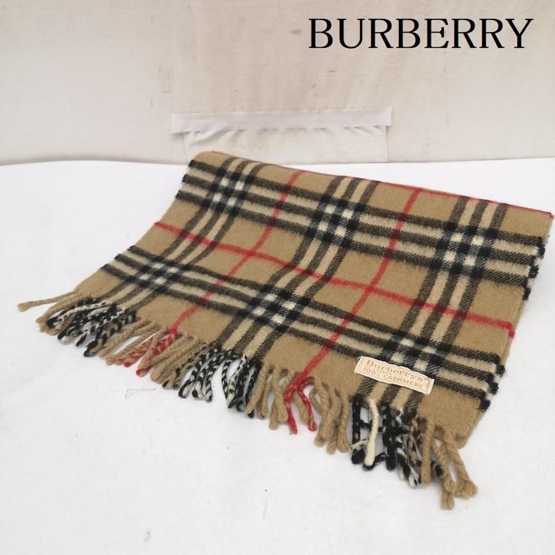 バーバリー BURBERRY マフラー マフラー カシミヤ カシミア 100％ ノバチェック マフラー - ベージュ / ベージュ / beige レディース USED 古着 中古 50164728