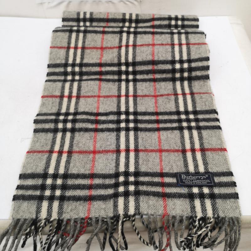 バーバリー BURBERRY マフラー マフラー ノバチェック ウール マフラー イングランド製 - 灰 / グレー / gray メンズ USED 古着 中古 50164732