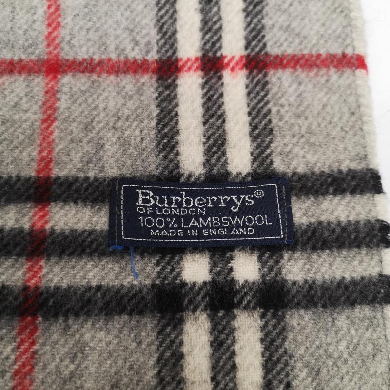 バーバリー BURBERRY マフラー マフラー ノバチェック ウール マフラー イングランド製 - 灰 / グレー / gray メンズ USED 古着 中古 50164732