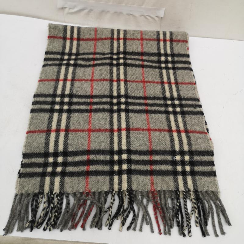 バーバリー BURBERRY マフラー マフラー ノバチェック ウール マフラー イングランド製 - 灰 / グレー / gray メンズ USED 古着 中古 50164732
