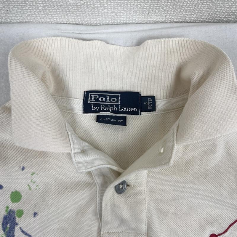 ポロバイラルフローレン Polo by RALPH LAUREN ポロシャツ 半袖 Big Pony ビッグポニー刺繍 Splatter Mesh Polo ペイント デザイン ポロシャツ S マルチカラー / マルチカラー / multicolor メンズ USED 古着 中古 50164733