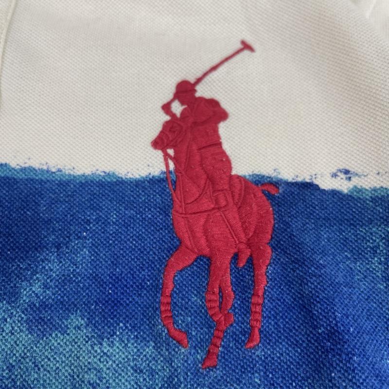ポロバイラルフローレン Polo by RALPH LAUREN ポロシャツ 半袖 Big Pony ビッグポニー刺繍 Splatter Mesh Polo ペイント デザイン ポロシャツ S マルチカラー / マルチカラー / multicolor メンズ USED 古着 中古 50164733