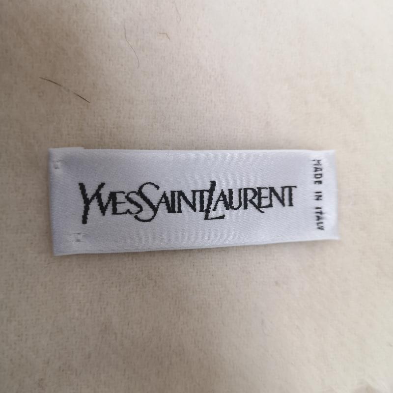 イヴサンローラン Yves Saint Laurent マフラー マフラー YSL ロゴ マフラー ストール - 白 / ホワイト / white レディース USED 古着 中古 50164734