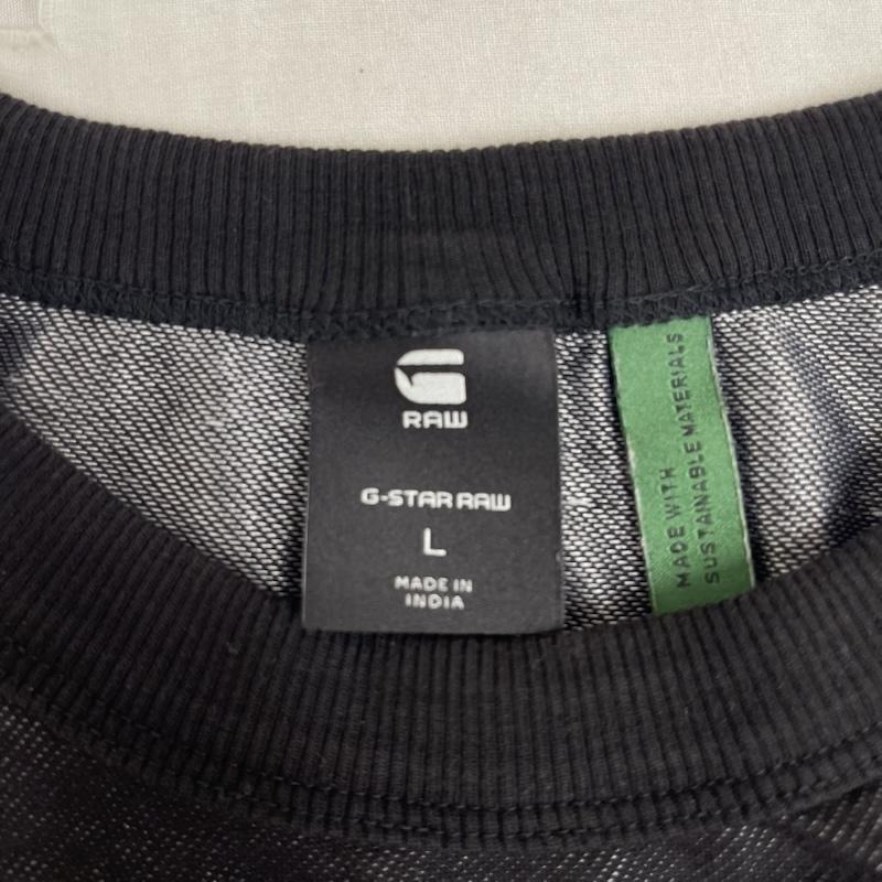 ジースターロゥ G-STAR RAW Tシャツ 長袖 ロングスリーブ Tシャツ ライトウェイト スウェット ロンT L 黒 / ブラック / black メンズ USED 古着 中古 50164735