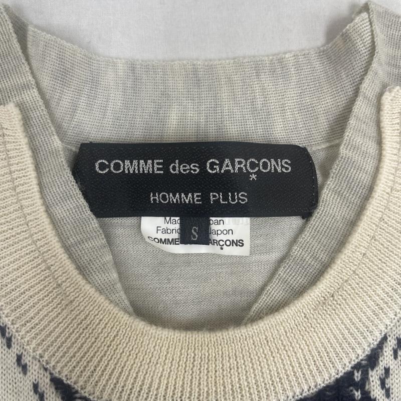 コムデギャルソンオムプリュス COMME des GARCONS HommePlus Tシャツ 半袖 10ss 日本製 ランダムコラージュ期 ドッキング ニット パッチワーク Tシャツ S ベージュ / ベージュ / beige レディース USED 古着 中古 50164737