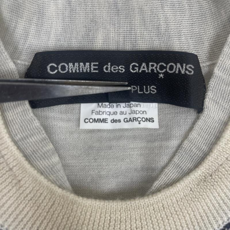 コムデギャルソンオムプリュス COMME des GARCONS HommePlus Tシャツ 半袖 10ss 日本製 ランダムコラージュ期 ドッキング ニット パッチワーク Tシャツ S ベージュ / ベージュ / beige レディース USED 古着 中古 50164737