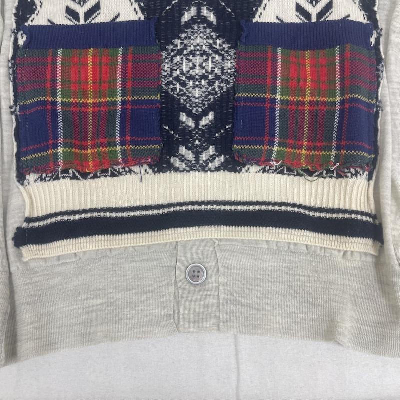 コムデギャルソンオムプリュス COMME des GARCONS HommePlus Tシャツ 半袖 10ss 日本製 ランダムコラージュ期 ドッキング ニット パッチワーク Tシャツ S ベージュ / ベージュ / beige レディース USED 古着 中古 50164737