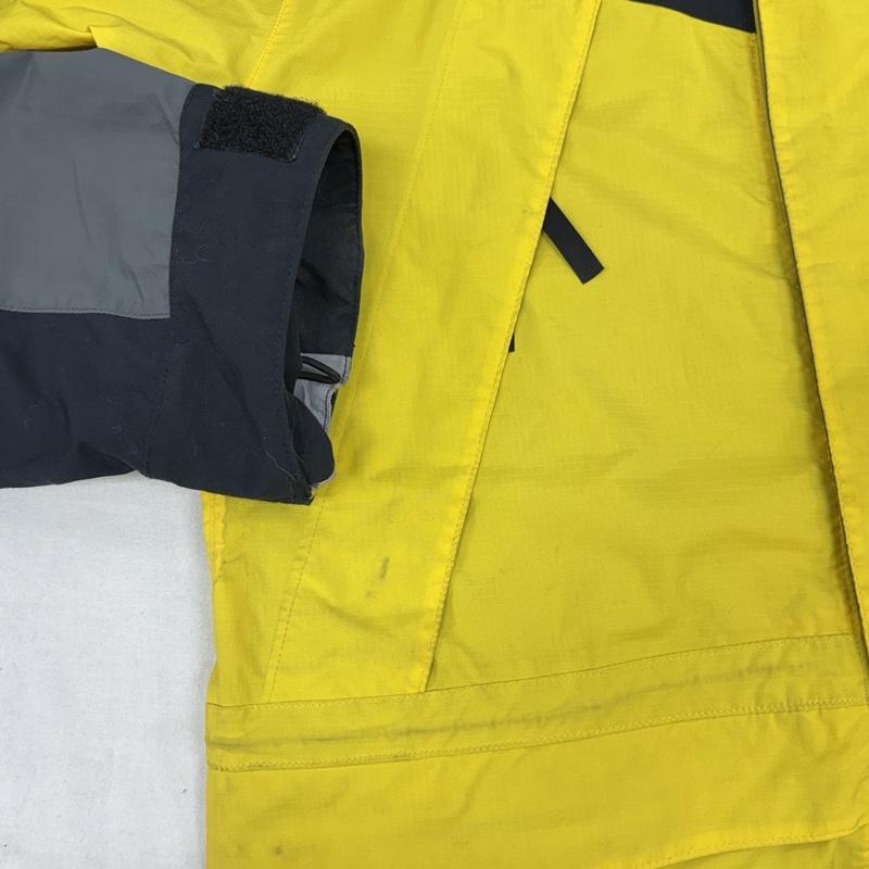 ザノースフェイス THE NORTH FACE ジャケット、上着 ジャンパー、ブルゾン Hydroseal ナイロン アウトドア ジャケット フード収納可 M 黒 / ブラック / black X 灰 / グレー / gray X 黄 / イエロー / yellow メンズ USED 古着 中古 50164741
