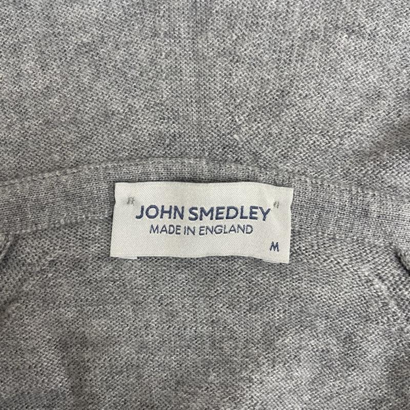 ジョンスメドレー JOHN SMEDLEY パーカー 長袖 イギリス製 フルジップ ウール ニット パーカー フーディー M 灰 / グレー / gray メンズ USED 古着 中古 50164742