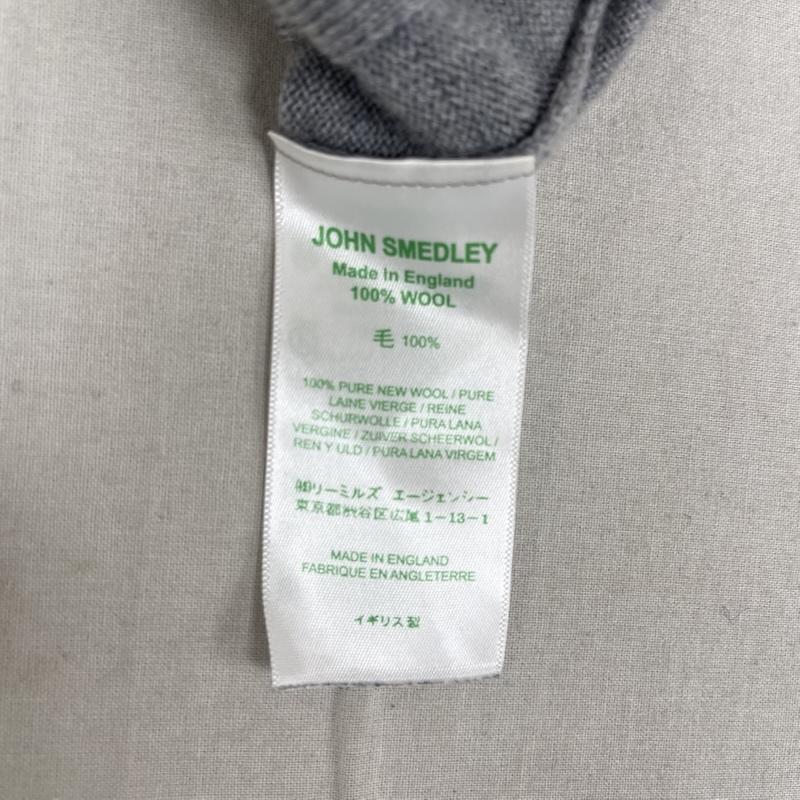 ジョンスメドレー JOHN SMEDLEY パーカー 長袖 イギリス製 フルジップ ウール ニット パーカー フーディー M 灰 / グレー / gray メンズ USED 古着 中古 50164742