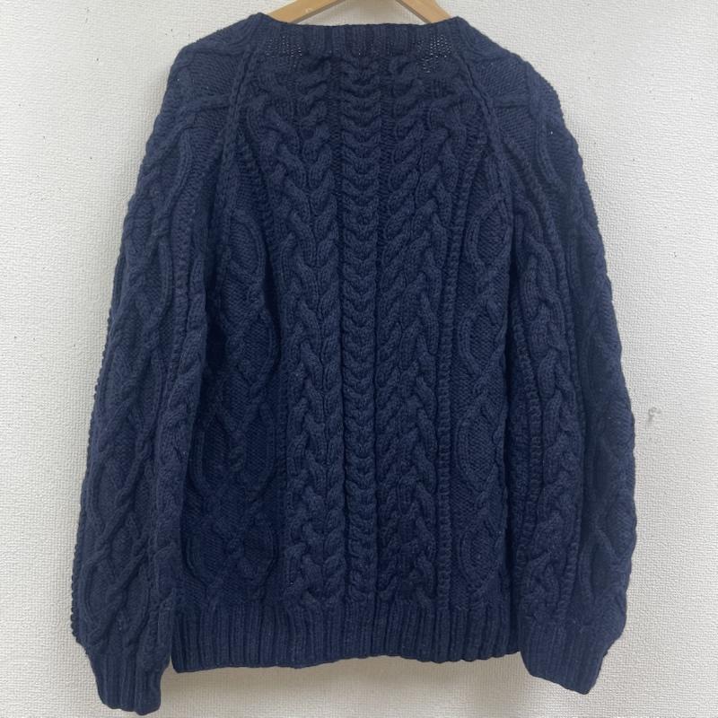 アテナデザイン ATHENA DESIGNS ニット、セーター 長袖 ARAN Cardigan アランニット カーディガン フィッシャ－マン セ－タ－ 紺 / ネイビー / navy メンズ USED 古着 中古 50164743