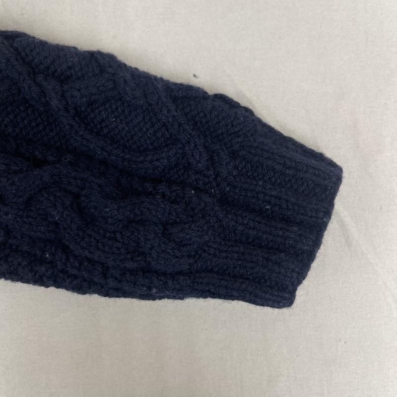 アテナデザイン ATHENA DESIGNS ニット、セーター 長袖 ARAN Cardigan アランニット カーディガン フィッシャ－マン セ－タ－ 紺 / ネイビー / navy メンズ USED 古着 中古 50164743