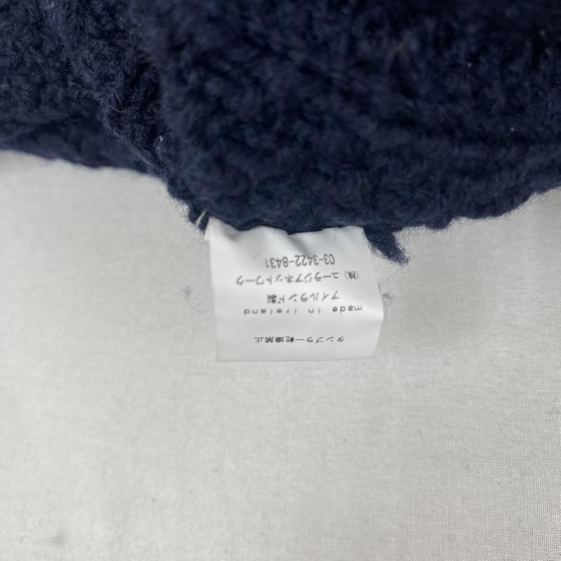 アテナデザイン ATHENA DESIGNS ニット、セーター 長袖 ARAN Cardigan アランニット カーディガン フィッシャ－マン セ－タ－ 紺 / ネイビー / navy メンズ USED 古着 中古 50164743