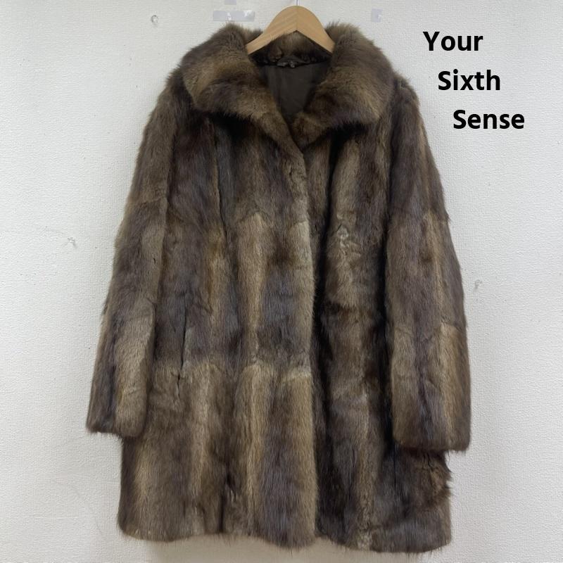 古着 USED コート 毛皮、ファー Your Sixth Sense リアルファー 毛皮 ハーフ コート アウター 茶 / ブラウン / brown レディース USED 古着 中古 50164745
