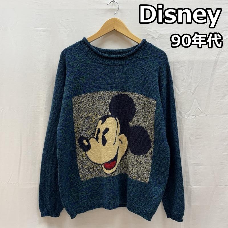 ディズニー Disney ニット、セーター 長袖 90年代 ビンテージ ミッキー モックネック ニット セーター 90s VINTAGE M メンズ USED 古着 中古 50164750
