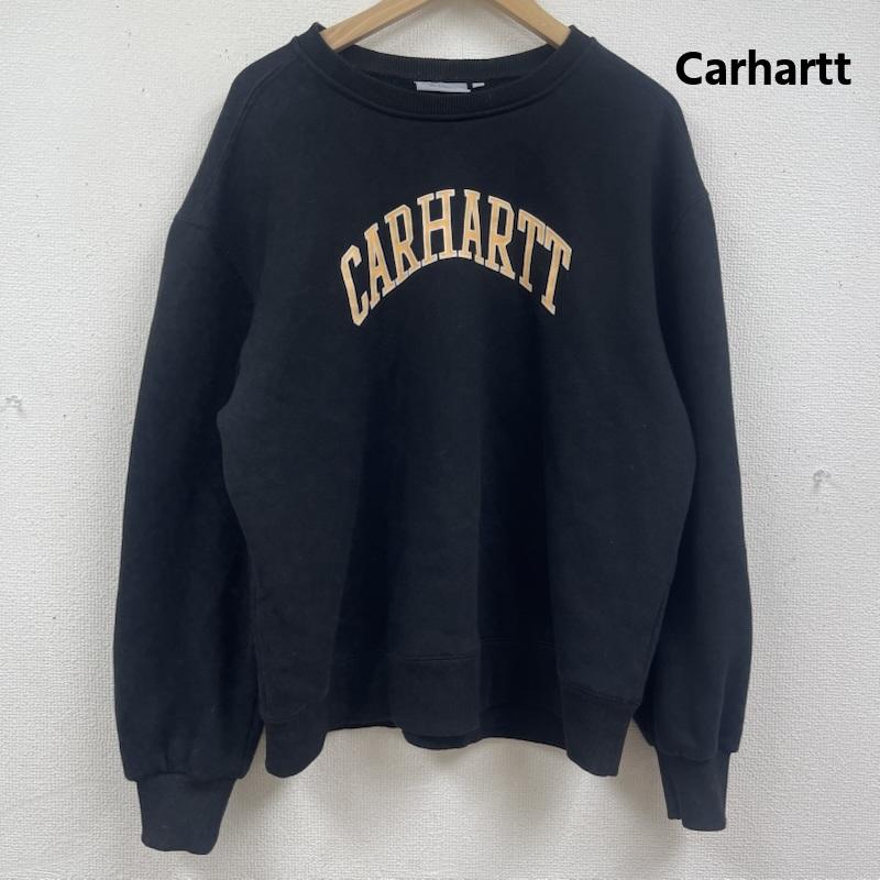 カーハート Carhartt トレーナー 長袖 アーチロゴ クルーネック スウェット シャツ トレーナー L 黒 / ブラック / black メンズ USED 古着 中古 50164756