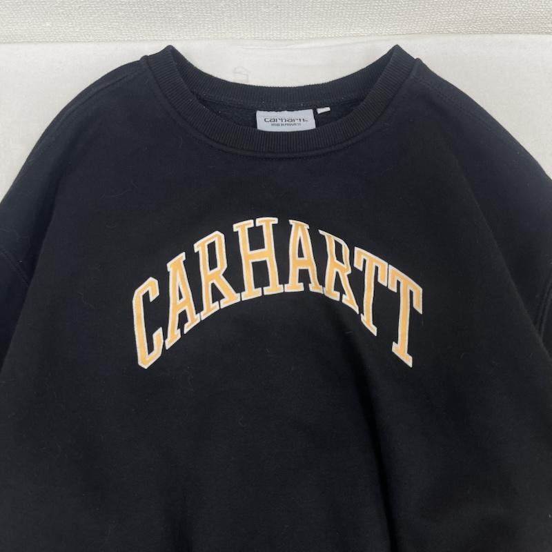 カーハート Carhartt トレーナー 長袖 アーチロゴ クルーネック スウェット シャツ トレーナー L 黒 / ブラック / black メンズ USED 古着 中古 50164756